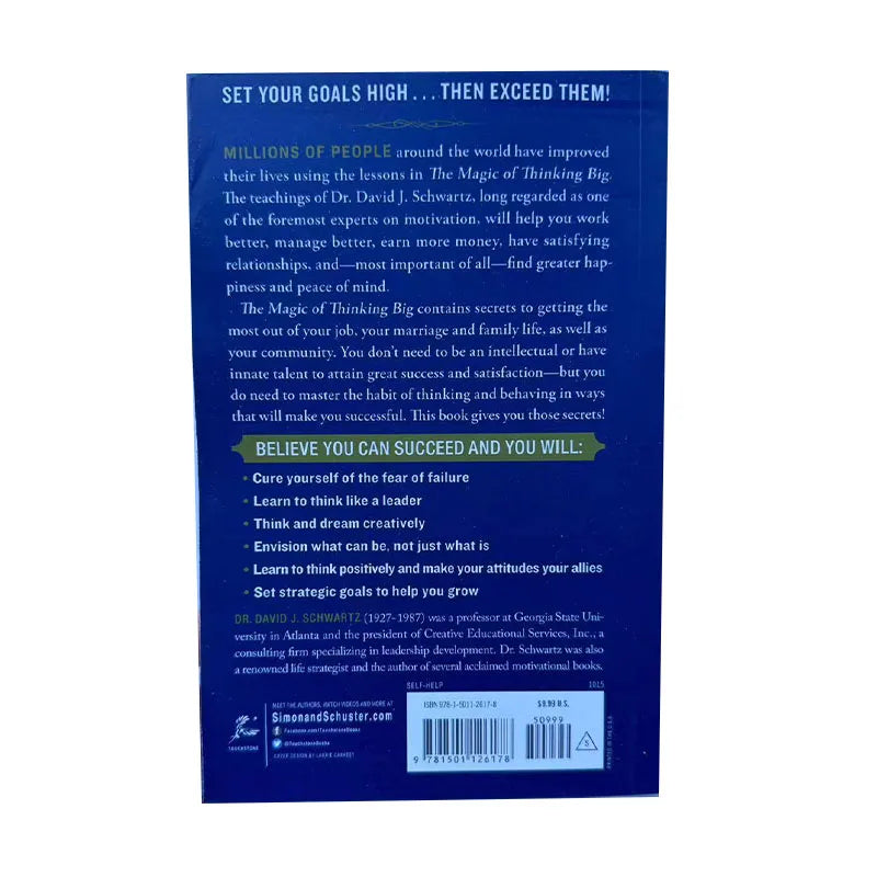 The Magic of Thinking BIG By David J. Schwartz